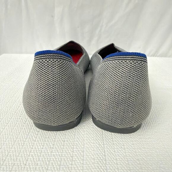 Rothys The Flat Shoes Womens Size 10 Charcoal Gray Knit Round Toe Slip On Ballet - Picture 3 of 9